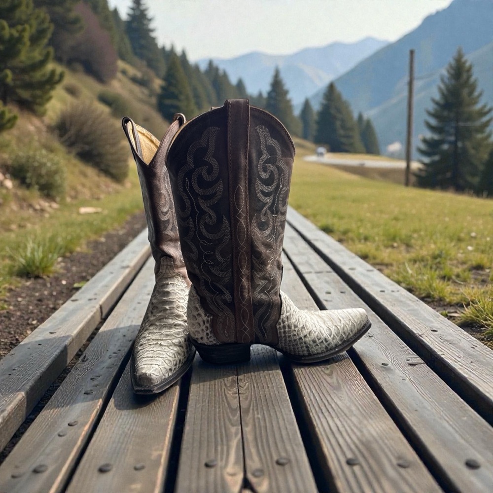 Cavender’s Leather 6.5B Women’s Cowboy Boots Made Mexico EUC Brown